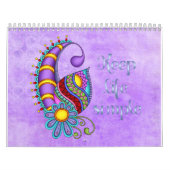 Calendrier Simple Colorful Motivation (Protection)