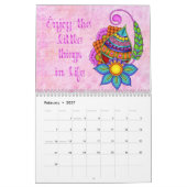 Calendrier Simple Colorful Motivation (Feb 2027)