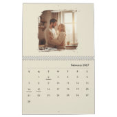 Calendrier Simple Custom Modern Design Photo (Feb 2027)
