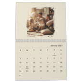 Calendrier Simple Custom Modern Design Photo (Jan 2027)