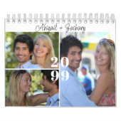 Calendrier Simple Custom Photo Collage 3 Per Month (Protection)