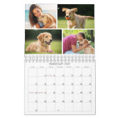 Calendrier Simple Custom Photo Collage 4 Per Month (Feb 2027)