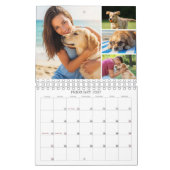 Calendrier Simple Custom Photo Collage 4 Per Month (Feb 2027)