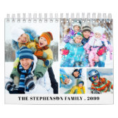Calendrier Simple Custom Photo Collage 4 Per Month Calendar (Protection)