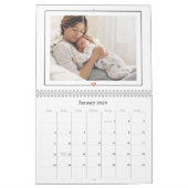 Calendrier Simple et chic | Collage de photos du coeur de la  (Jan 2026)