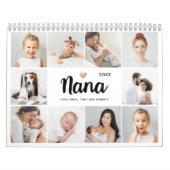 Calendrier Simple et chic | Collage de photos du coeur pour N (Protection)