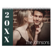 Calendrier Simple et moderne 2024 Famille personnalisée photo (Protection)