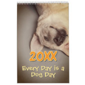 Calendrier Simple Jouer mignon et Whimsical année de CHIEN (Protection)
