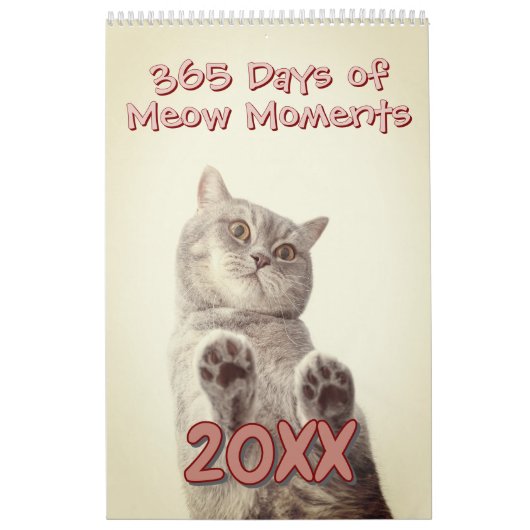 Calendrier Simple Jouer mignon et Whimsical CAT Année d'amour (Protection)