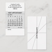 Calendrier simple Juillet 2021 Carte de visite (Devant / Derrière)