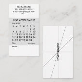 Calendrier simple Juin 2023 Carte de visite (Devant / Derrière)