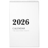 Calendrier Simple Luxury Design (Protection)