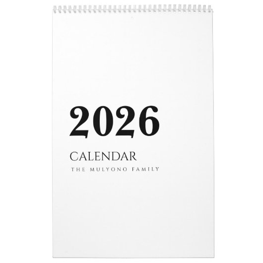 Calendrier Simple Luxury Design (Protection)
