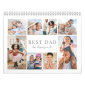 Calendrier Simple Meilleur Papa Collage de Photos (Protection)