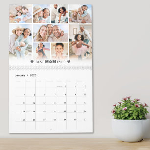 Calendrier Simple Meilleure Maman Collage Photo Mère