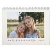 Calendrier Simple Modern Grandchildren Photo Desk (Protection)