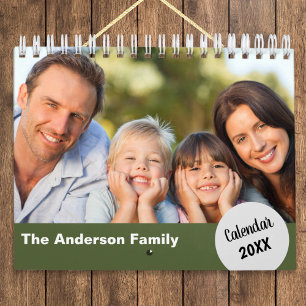 Calendrier Simple Moderne Famille Personnalisée Photos Person