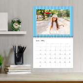 Calendrier Simple Mois Photo Grandes Blancs Colorées