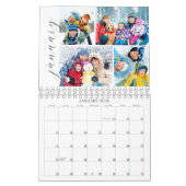 Calendrier Simple Photo Collage 4 Per Month Script Calendar (Jan 2026)