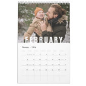 Calendrier Simple photo de famille blanche (Feb 2026)