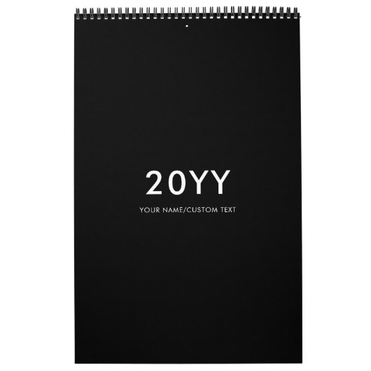 Calendrier Simple photo personnalisée en noir et blanc Calend (Protection)