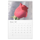 Calendrier simple rose 2027 (Feb 2027)