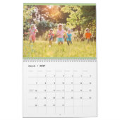 Calendrier Simples Scrolls Classiques Photo Famille Colorée (Mar 2027)