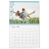 Calendrier Simples Scrolls Classiques Photo Famille Colorée (Jan 2027)