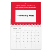 Calendrier Simply Psalms Bible Verse Modèle photo de famille (Feb 2026)