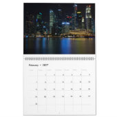 Calendrier Singapour par nuit (Feb 2027)