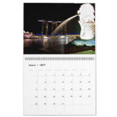 Calendrier Singapour par nuit (Mar 2027)