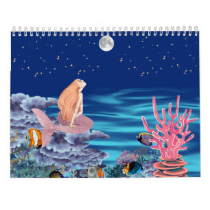 Calendrier sirena mirando la luna