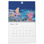 Calendrier sirena mirando la luna (Feb 2026)