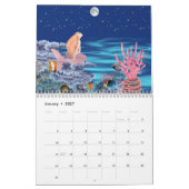 Calendrier sirena mirando la luna (Jan 2027)