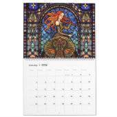 Calendrier Sirène en verre tendu 2 (Jan 2026)