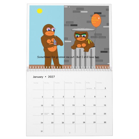 Calendrier sismonkey 2013 (Jan 2027)