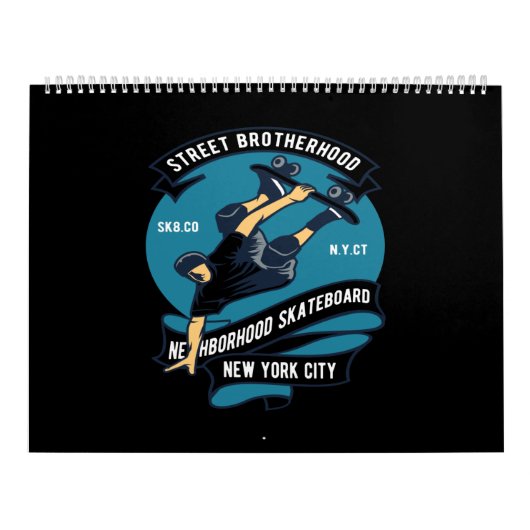 Calendrier skateboard du quartier de street brotherhood (Protection)