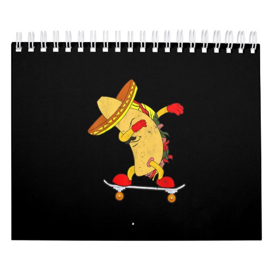 Calendrier Skateboard Taco On Skateboard - Patinage-cadeaux (Protection)