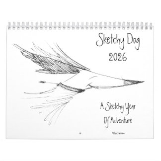Calendrier Sketchy Dog Adventures Wall Calendar 2025
