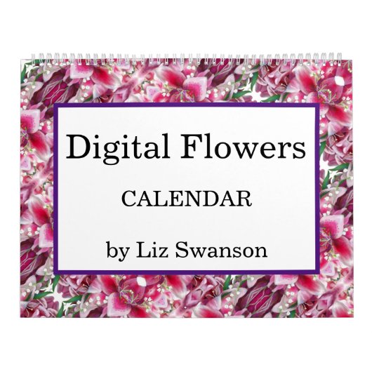 Calendrier Sm, Med, Lg - Fleurs Numériques (Protection)