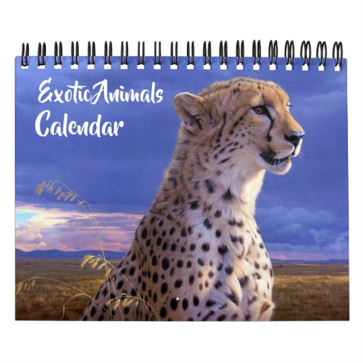 Calendrier Small Size Exotic Animals Calendar (Protection)