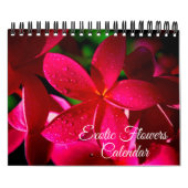 Calendrier Small Size Exotic Flowers Calendar (Protection)