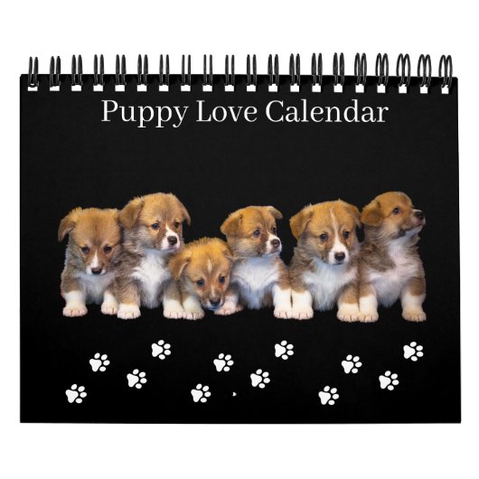 Calendrier Small Size Puppy Love Calendar (Protection)