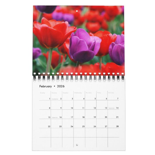Calendrier Small Size Tulips Calendar (Feb 2026)