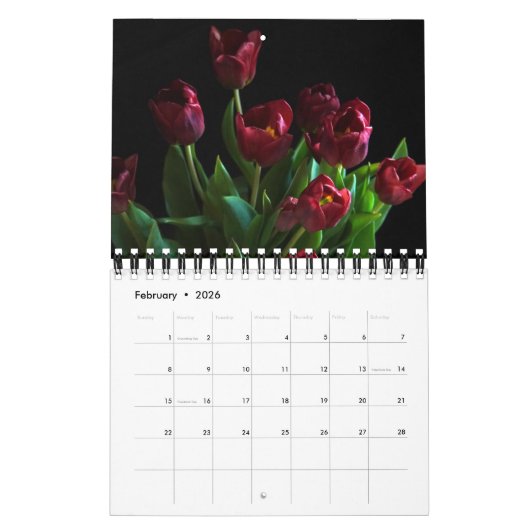 Calendrier Small Size Tulips Calendar (Feb 2026)