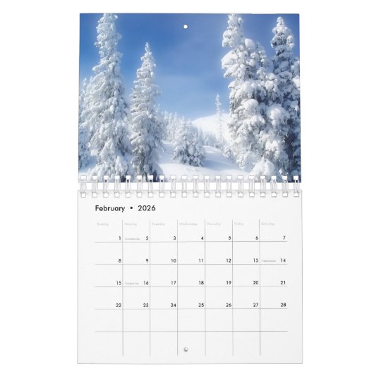 Calendrier Small Size Winter Paradise Calendar (Feb 2026)