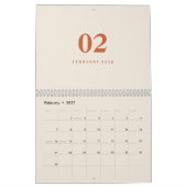 Calendrier Soft Neutral Tones Minimalist Design Calendar (Feb 2027)