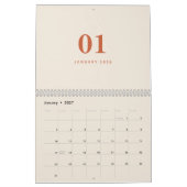 Calendrier Soft Neutral Tones Minimalist Design Calendar (Jan 2027)