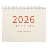 Calendrier Soft Neutral Tones Minimalist Design Calendar (Protection)