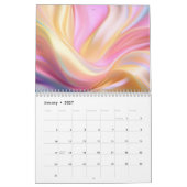 Calendrier Soie pastel colorée (Jan 2027)